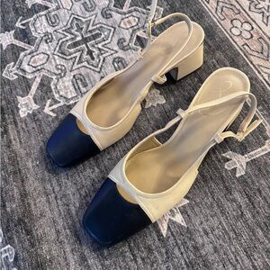 Sam Edelman Two-Tone Slingback Heels